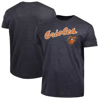 MLB Baltimore Orioles Cooperstown Wordmark Lockup Tri-Blend T-Shirt by Champion