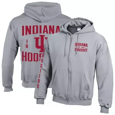 NCAA Indiana Hoosiers Varsity Powerblend Full-Zip Fleece Hoodie