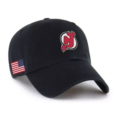NHL New Jersey Devils Flag Clean Up Adjustable Hat by 47