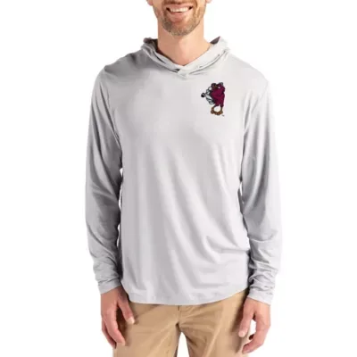 NCAA Virginia Tech Hokies Coastline Recycled Double-Peached Hooded Pullover by Cutter & Buck
