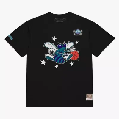 NBA Charlotte Hornets Pep Rally Premium T-Shirt by Mitchell & Ness
