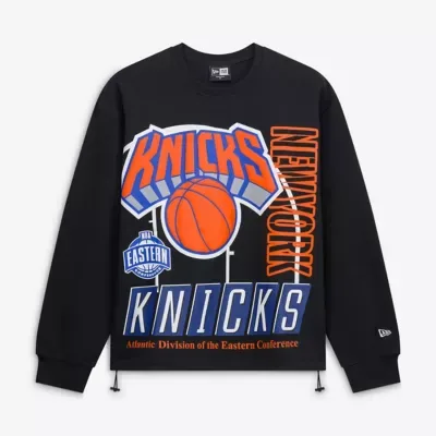 NBA New York Knicks Leisure Collection Stretch Fleece Sweatshirt by New Era