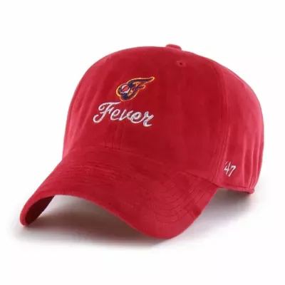WNBA Indiana Fever Spirited Velour Clean Up Adjustable Hat by 47