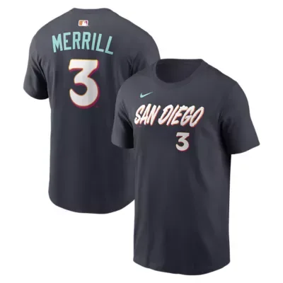 MLB Jackson Merrill San Diego Padres City Connect Name & Number T-Shirt by Nike