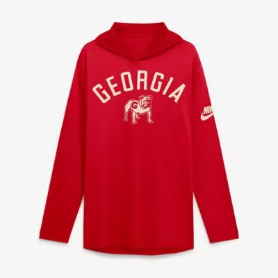 NCAA Georgia Bulldogs Legacy Arch Tri-Blend Long Sleeve Hooded T-Shirt by Nike