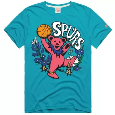 NBA San Antonio Spurs x the Grateful Dead Bear Tri-Blend T-Shirt by Homage