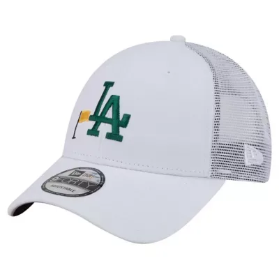 MLB Los Angeles Dodgers Flag 9FORTY Trucker Adjustable Hat by New Era