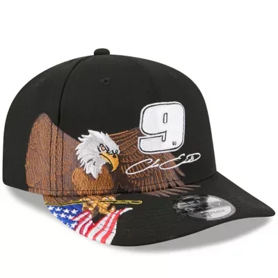 Nascar Chase Elliott Patriotic Eagle & Flag A-Frame 9FIFTY Snapback Hat by New Era