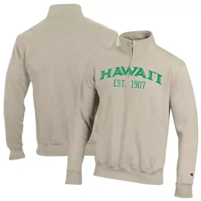 NCAA Hawaii Rainbow Warriors Established Date Quarter-Zip Pullover by Champion