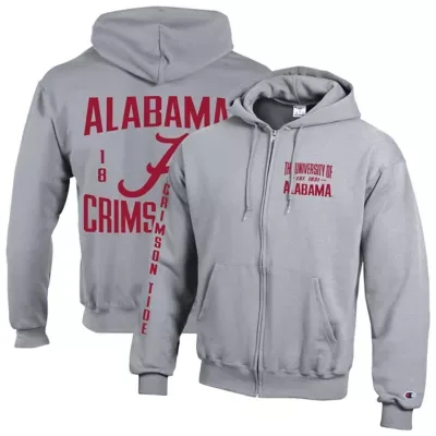 NCAA Alabama Crimson Tide Varsity Powerblend Full-Zip Fleece Hoodie by Champion