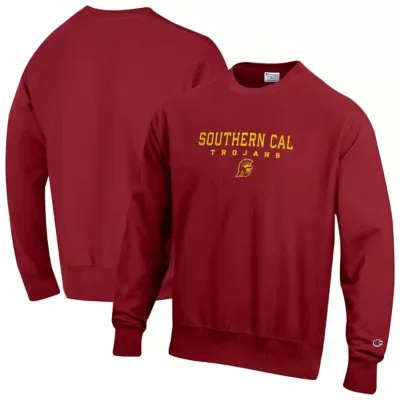 NCAA USC Trojans Relentless Reverse Weave Sweatshirt by Champion
