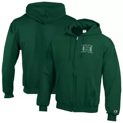 NCAA Hawaii Rainbow Warriors Eco Powerblend Full-Zip Hoodie by Champion