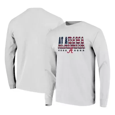Alabama Crimson Tide NCAA Alabama Tide Tall Type Flag Long Sleeve T-Shirt by Image One