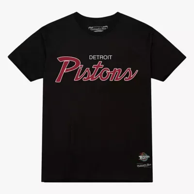 NBA Detroit Pistons Vintage Wordmark T-Shirt by Mitchell & Ness