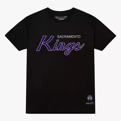 NBA Sacramento Kings Vintage Wordmark T-Shirt by Mitchell & Ness