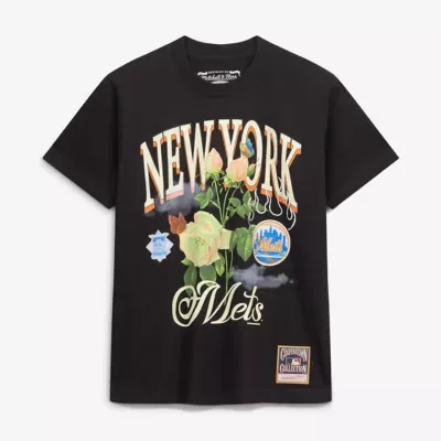 MLB New York Mets Cooperstown Floral T-Shirt by Mitchell & Ness