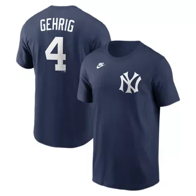 MLB Lou Gehrig New York Yankees Cooperstown Collection Name & Number T-Shirt by Nike