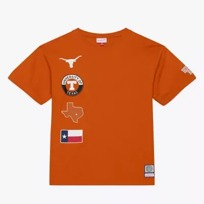 NCAA Texas Texas Longhorns Double Clutch Premium T-Shirt by Mitchell & Ness