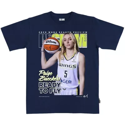 WNBA Paige Bueckers Dallas Wings SLAM Cover T-Shirt by Slam