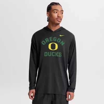 NCAA Oregon Ducks Primetime Arch Tri-Blend Dri-FIT Long Sleeve Hooded T-Shirt by Nike
