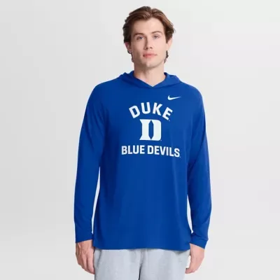 Duke Blue Devils NCAA Duke Devils Primetime Arch Tri-Blend Dri-FIT Long Sleeve Hooded T-Shirt by Nike