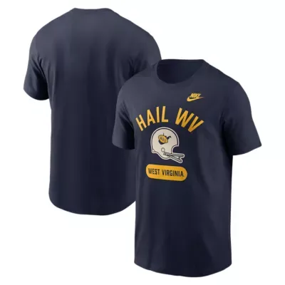 NCAA West Virginia Mountaineers Legacy Arch Helmet T-Shirt by Nike