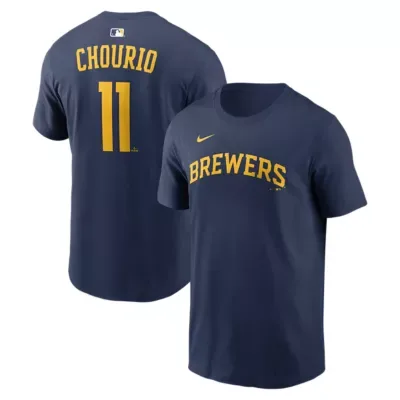 MLB Jackson Chourio Milwaukee Brewers Name & Number T-Shirt by Nike