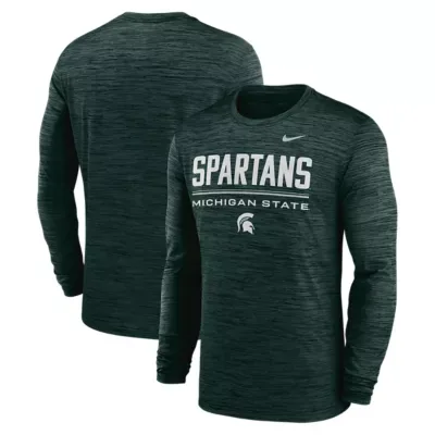NCAA Michigan State Spartans Sideline Velocity Dri-FIT Long Sleeve T-Shirt by Nike
