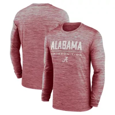 NCAA Alabama Crimson Tide Sideline Velocity Dri-FIT Long Sleeve T-Shirt by Nike