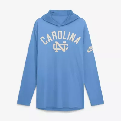 NCAA North Carolina Tar Heels Legacy Arch Tri-Blend Long Sleeve Hooded T-Shirt by Nike
