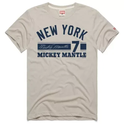 MLB Mickey Mantle New York Yankees Signature Name & Number Tri-Blend T-Shirt by Homage