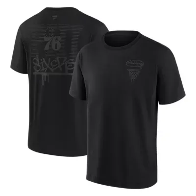 NBA Philadelphia 76ers Blackout Heavyweight T-Shirt by Fanatics