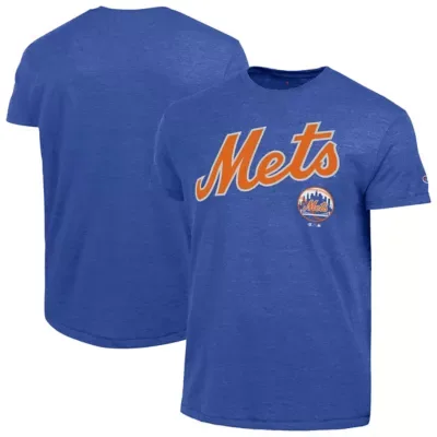 MLB New York Mets Cooperstown Wordmark Lockup Tri-Blend T-Shirt by Champion