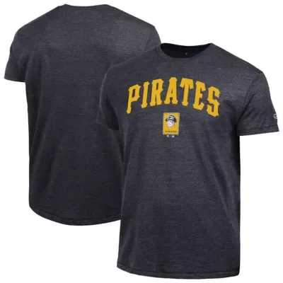 MLB Pittsburgh Pirates Cooperstown Wordmark Lockup Tri-Blend T-Shirt by Champion