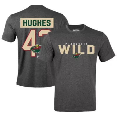 NHL Quinn Hughes Minnesota Wild Richmond Name & Number T-Shirt by Levelwear