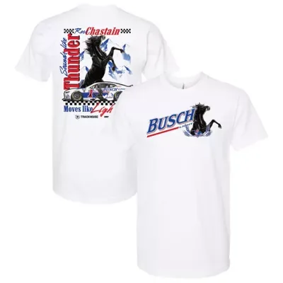 Nascar Ross Chastain #1 2025 Busch Light Retro T-Shirt by Trackhouse Racing Team Collection