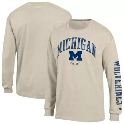 NCAA Michigan Wolverines Neutral Arch Long-Sleeve T-Shirt by Champion