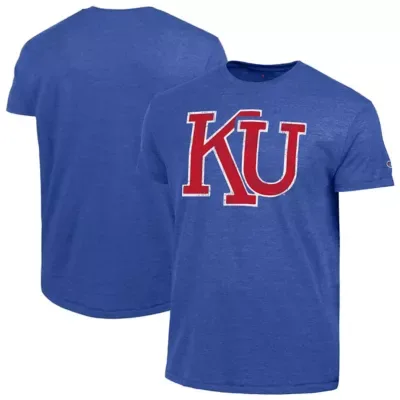 NCAA Kansas Jayhawks Vintage Triumph Tri-Blend T-Shirt by Champion