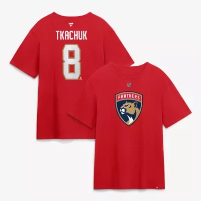 NHL Brady Tkachuk Florida Panthers Authentic Stack Name & Number T-Shirt by Fanatics