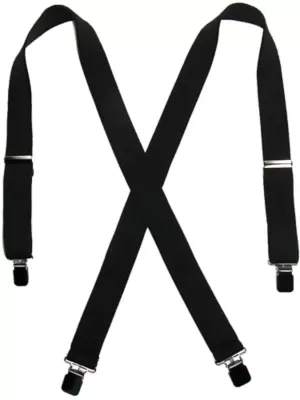 Terry Casual Elastic Clip-End 1 1/2 Inch Suspenders