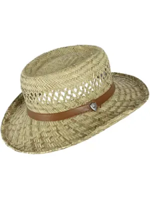 Rush Straw Gambler Hat with Wide Brim by Ascentix