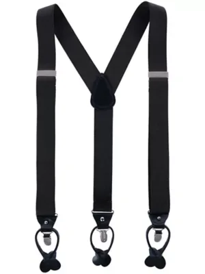 Classic Stretch 1 3/8 Inch Convertible Suspenders by Ascentix