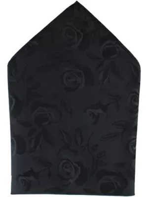 Rose Print Tone on Tone Pocket Square by Ascentix