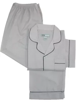 Short Sleeve Long Leg Solid Pajama Set by Ten West Apparel