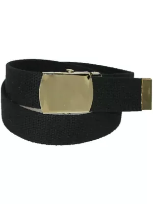 Cotton Adjustable Belt with Brass Buckle by Ctm