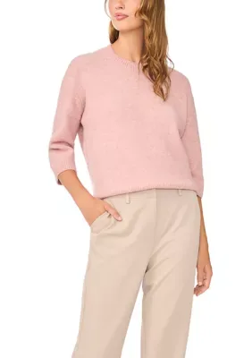 3/4 Sleeve Crew Neck Sweater by Vince Camuto