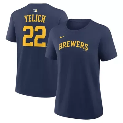 MLB Christian Yelich Milwaukee Brewers Name & Number T-Shirt by Nike