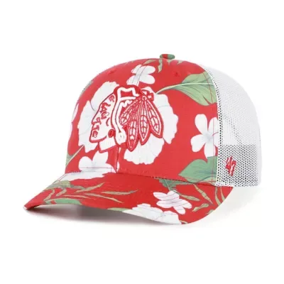 NHL Red/White Chicago Blackhawks Beach Side Adjustable Trucker Hat by 47