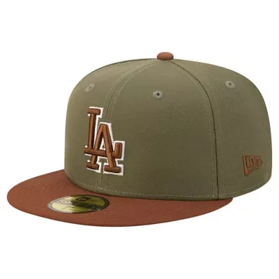 MLB Olive/Brown Los Angeles Dodgers Color Pack 59FIFTY Fitted Hat by New Era