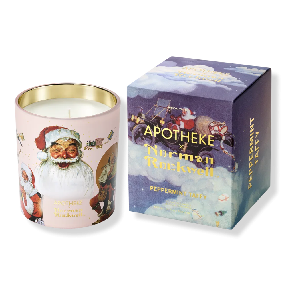 Peppermint Taffy Norman Rockwell Scented Candle - 10.5 oz (classic Candle) by Apotheke
